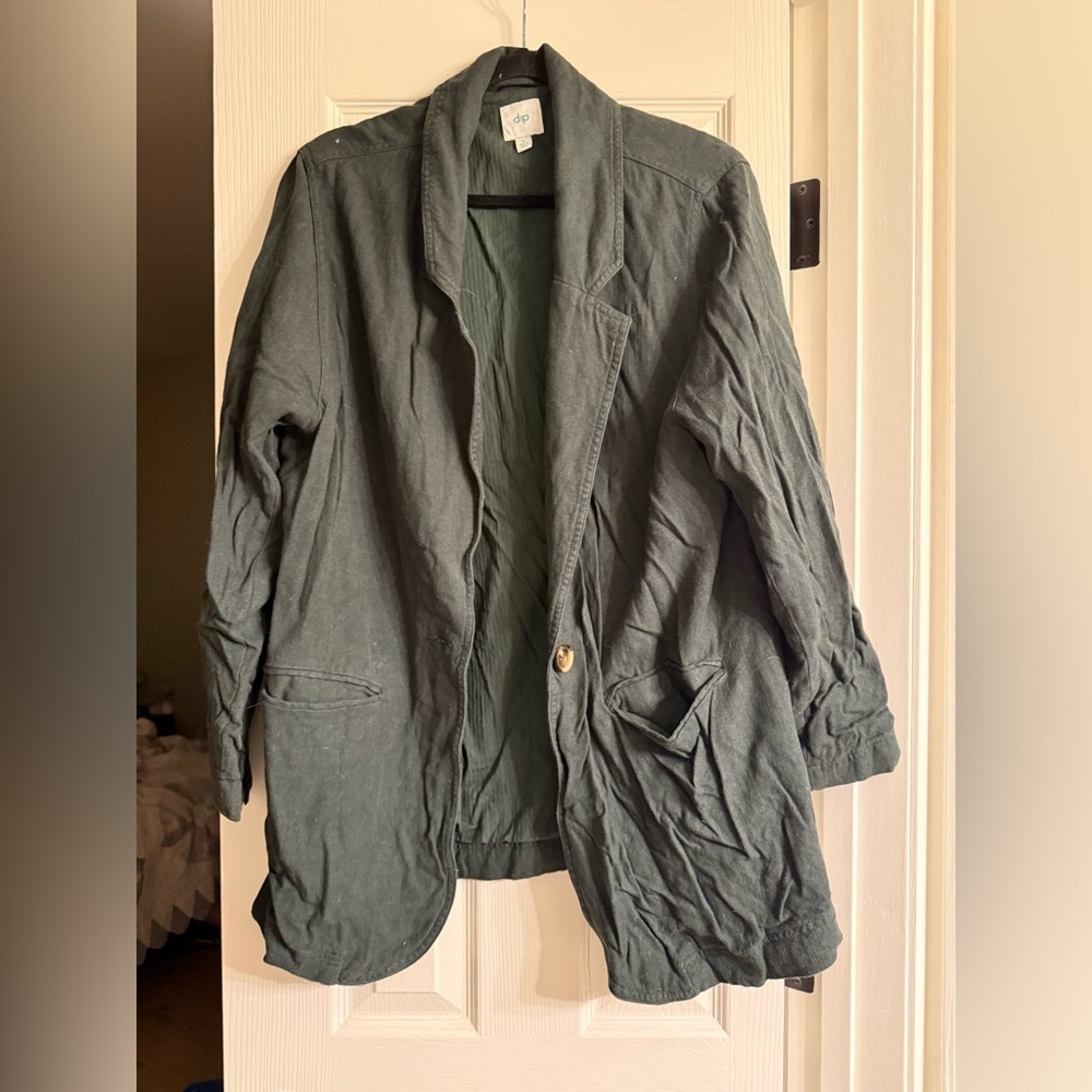 Dip Charcoal Gray Blazer M